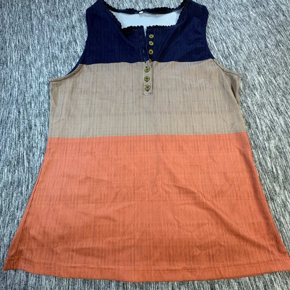 Colorblock Sleeveless Women’s Size M Tank Top